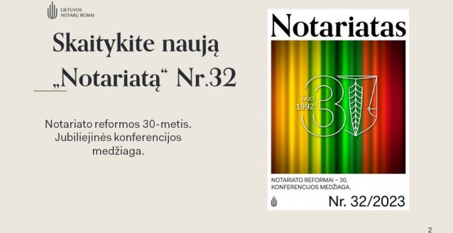 Publikavome naują žurnalo „Notariatas“ numerį!